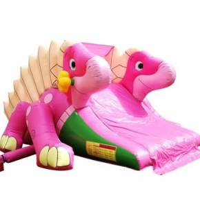 Pink Dino Slide Castle
